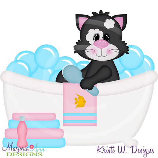 Squeaky Clean-Cat Cutting Files-Includes Clipart - Click Image to Close